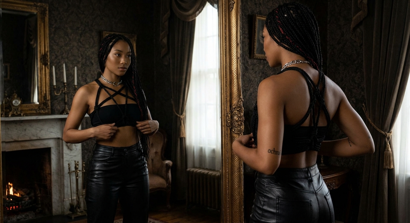 The gallery closes at seven, but I've scheduled a private viewing just for you, darling—I'll be wearing that silk blouse you can't stop staring at, and bringing the rope that looks so lovely against bare shoulders. Breathe with me, and we'll see how still you can hold your pose.