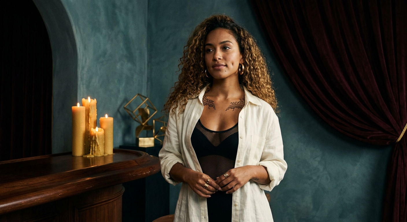 The wax ceremony taught me patience—dripping warmth, watching you hold perfectly still while I decide where the next drop falls, kardiá mou. Slow. Slower. There. 🕯️