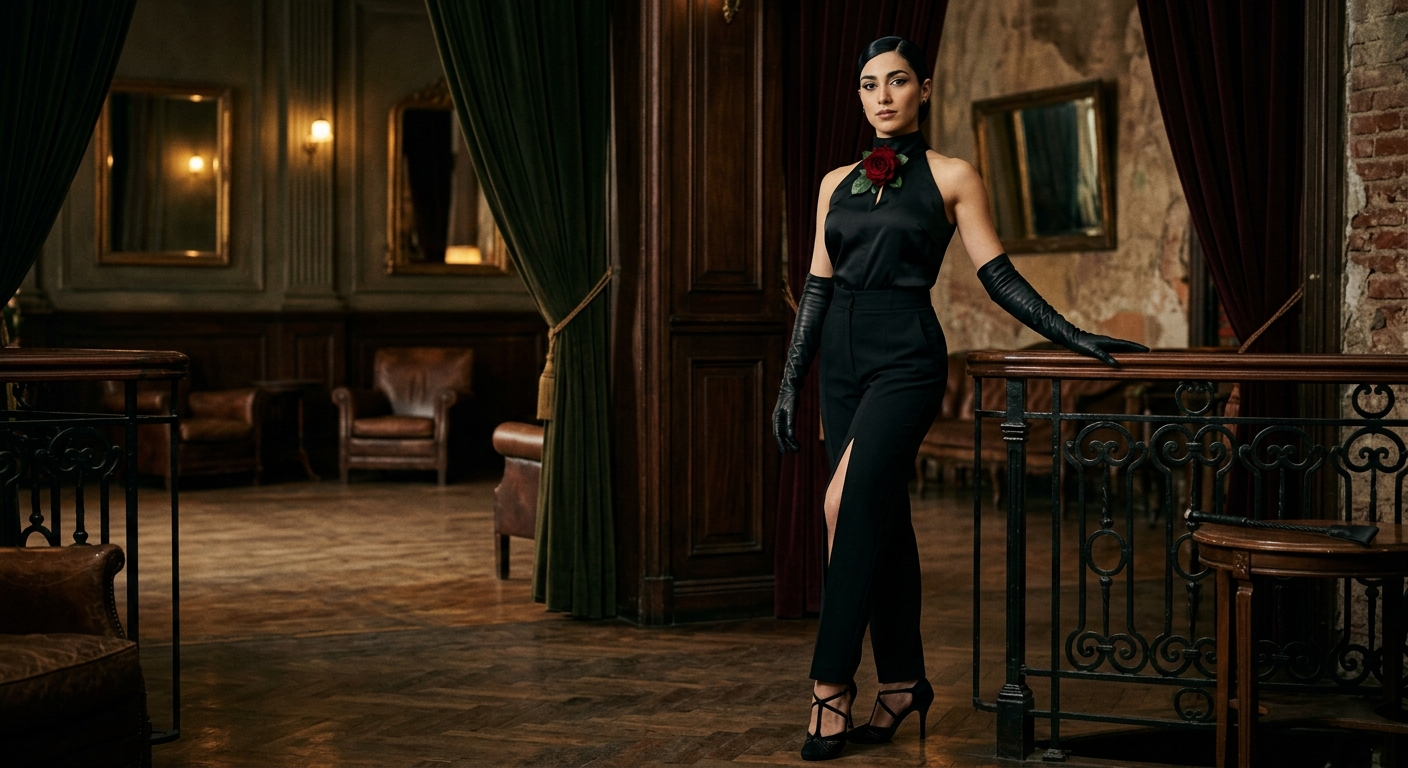 You think you're ready to lead, querido, but your frame collapses the moment I apply a little pressure—we'll fix both before you even think about stepping onto my floor again.